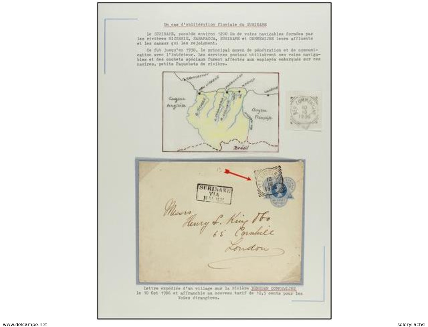 4384 SURINAM. 1893-1902. Conjunto De 7 Cartas O Tarjetas Con Fechadores De <B>BENEDEN COMMEWISNE</B> (4), <B>NIUE NICKER - Other & Unclassified