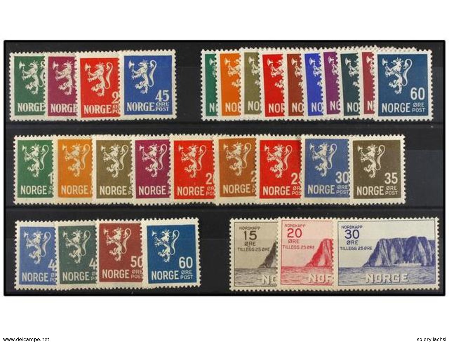 4414 * NORUEGA. Yv.97/100, 112/23, 151/53, 173/82. 1921-31. Complete Sets, Hinged. Yvert.400?. - Sonstige & Ohne Zuordnung