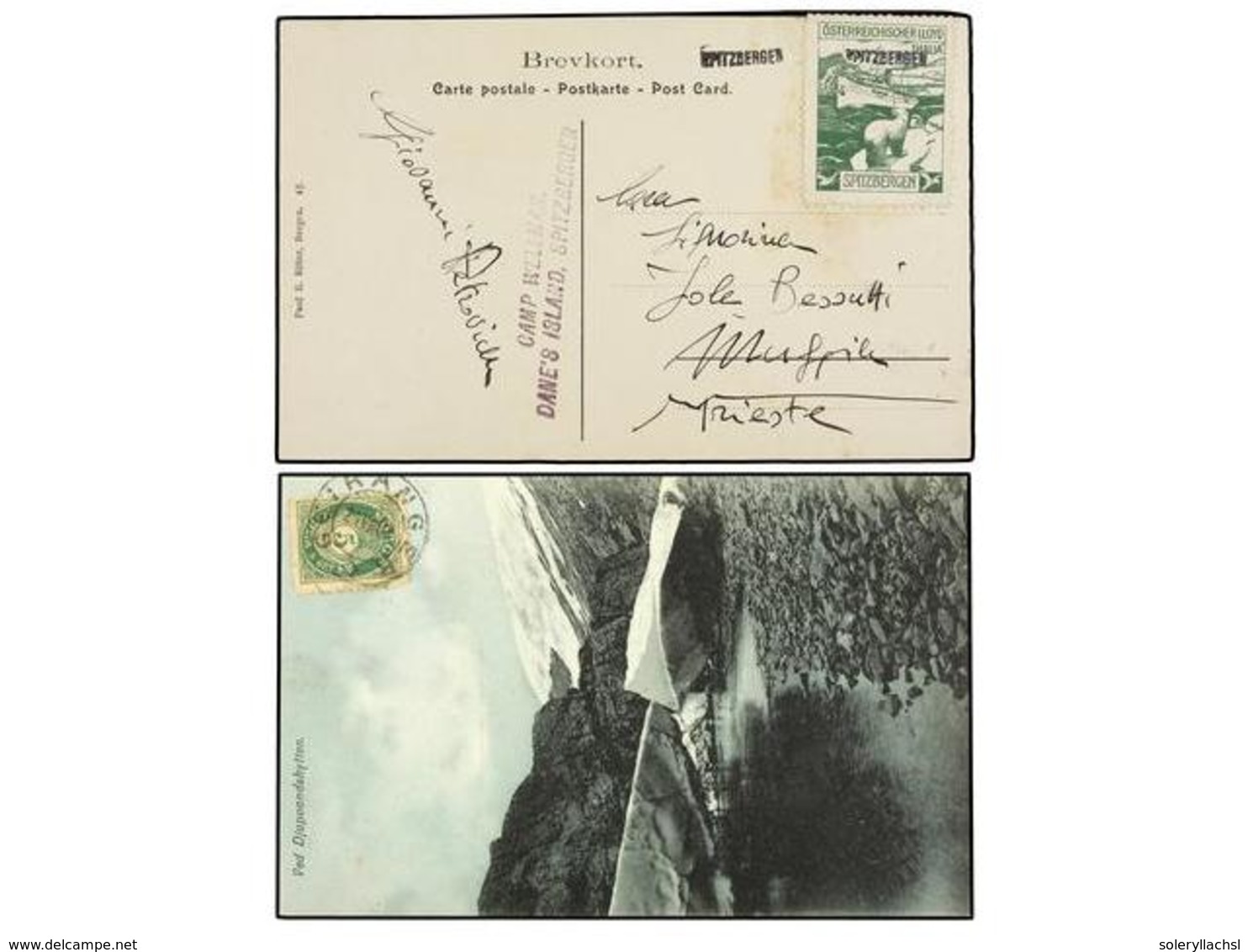 4430 NORUEGA. 1909. Postcard Franked On Picture Side By Norway <B>5 ö.</B> Green Tied <B>GEVRANGER</B> Cds, Franked On R - Other & Unclassified