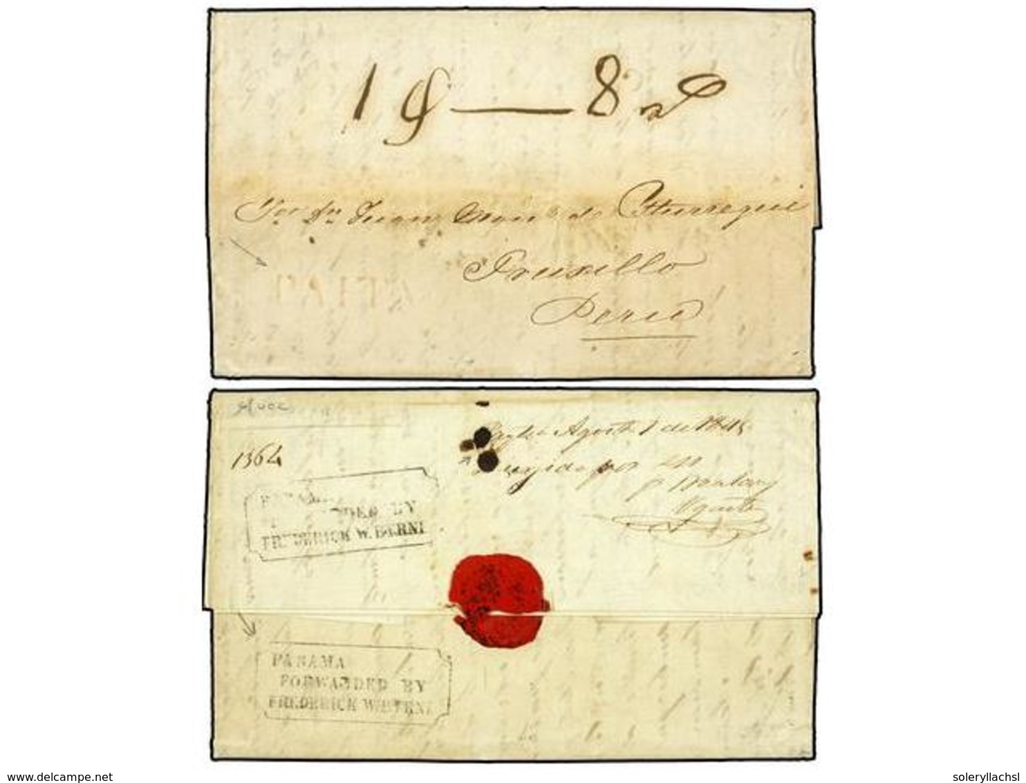 4518 PERU. 1845. LONDRES A TRUXILLO (Perú). Encaminada Vía PANAMÁ Y PAITA. Al Dorso Doble Encaminador <B>PANAMA/FORWARDE - Sonstige & Ohne Zuordnung