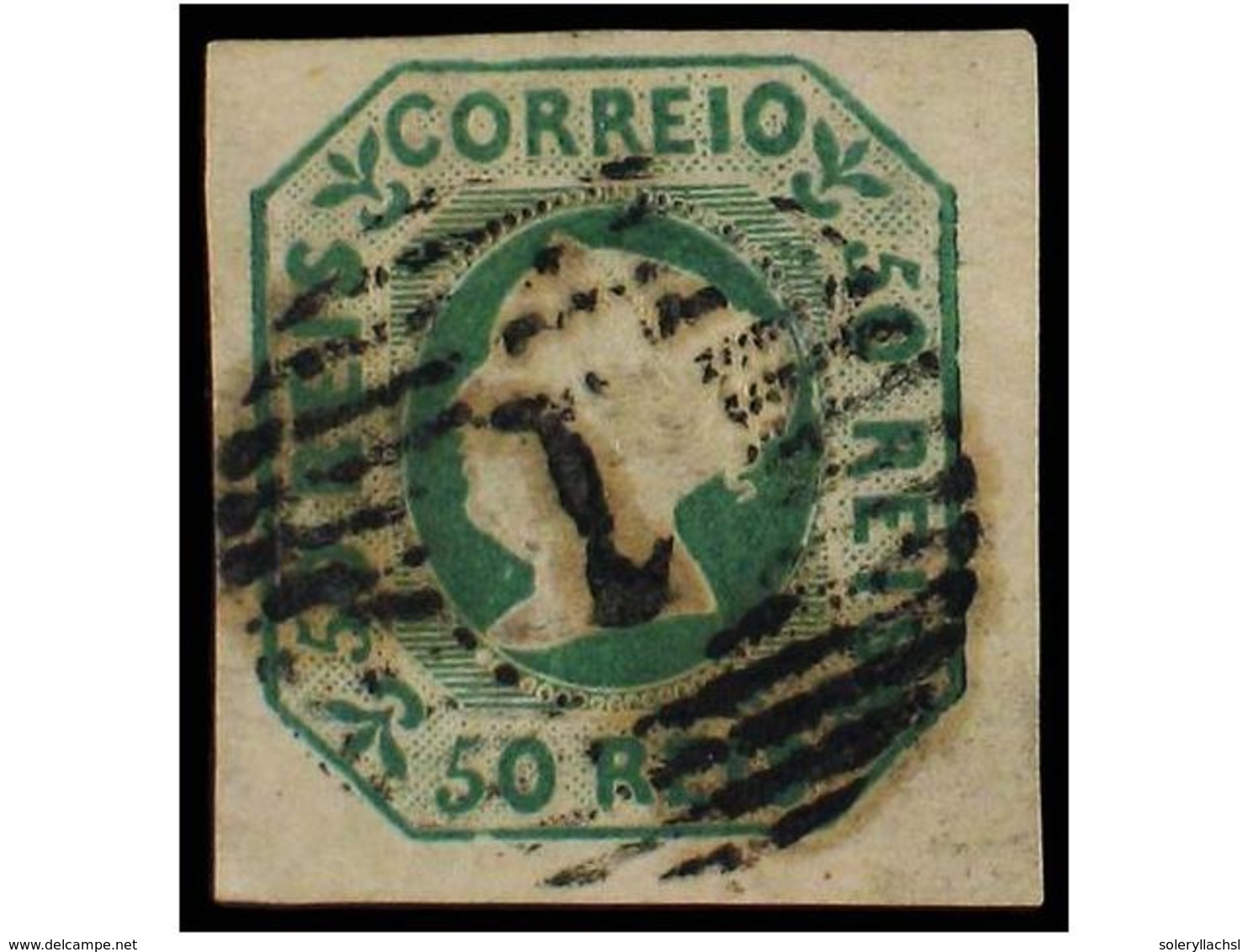 4703 ° PORTUGAL. Af.3. 1853. <B>50 Reis</B> Verde. MUY BONITO EJEMPLAR. Afinsa.1.630?. - Other & Unclassified