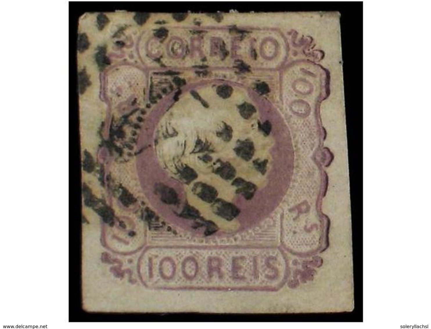 4708 ° PORTUGAL. Af.9. <B>100 Reis</B> Lila. MAGNIFICO. Afinsa.156?. - Other & Unclassified