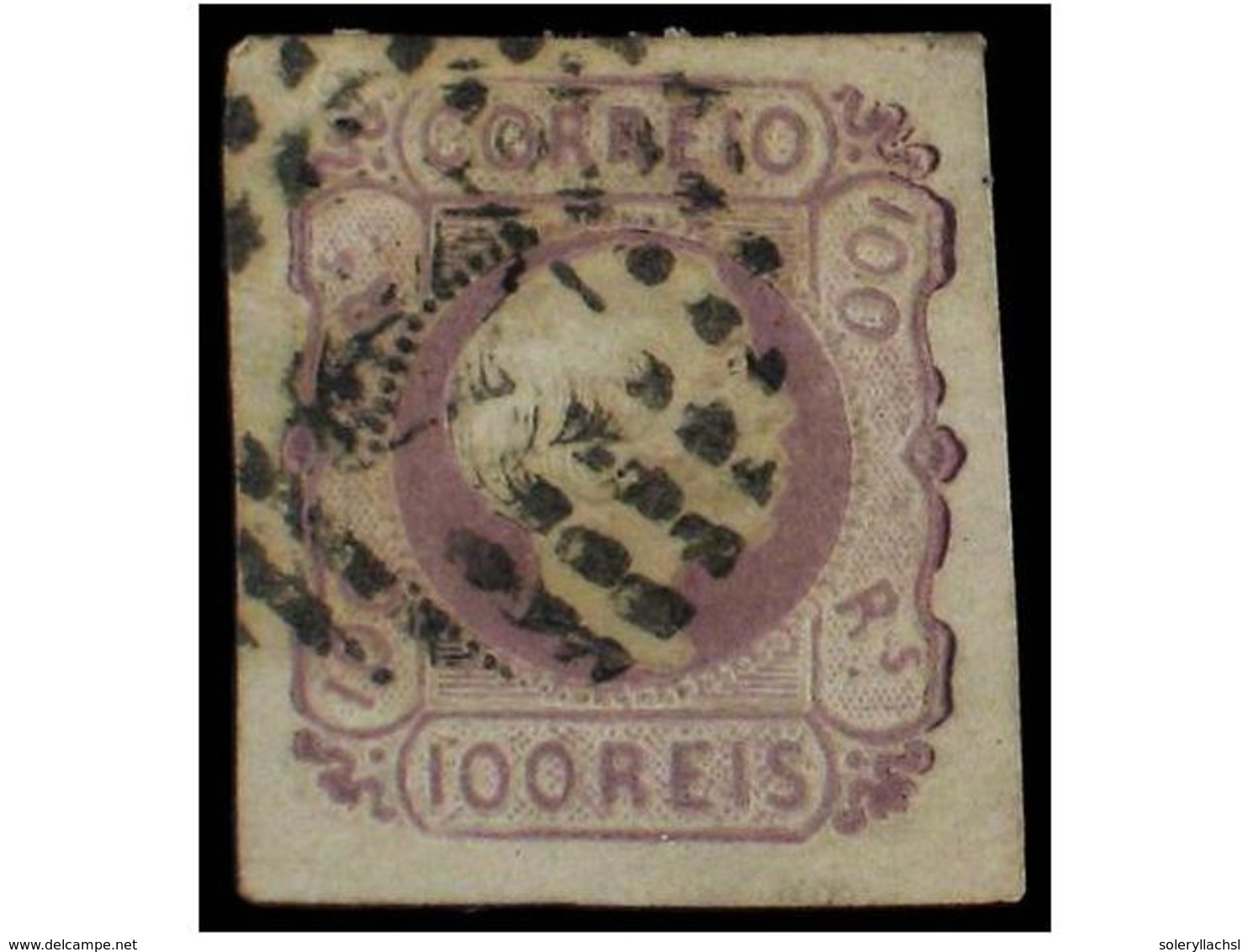 4708 ° PORTUGAL. Af.9. <B>100 Reis</B> Lila. MAGNIFICO. Afinsa.156?. - Sonstige & Ohne Zuordnung