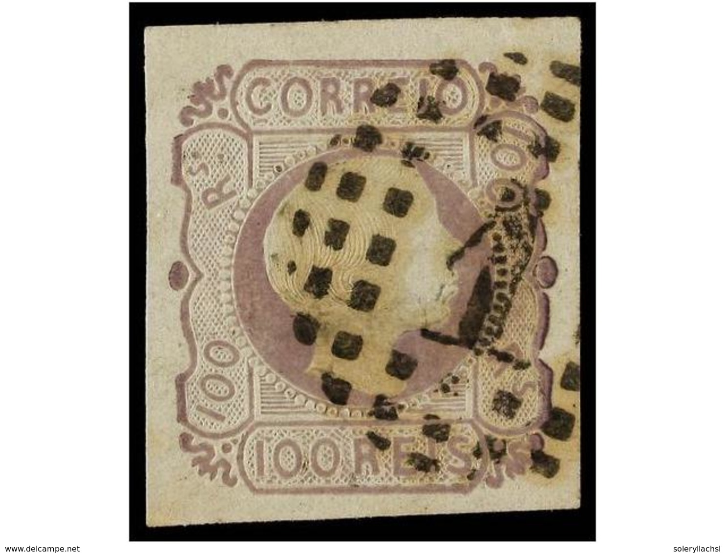 4711 ° PORTUGAL. Af.9. 1855. <B>100 Reis</B> Lila. MAGNÍFICO EJEMPLAR. Afinsa.150?. - Sonstige & Ohne Zuordnung