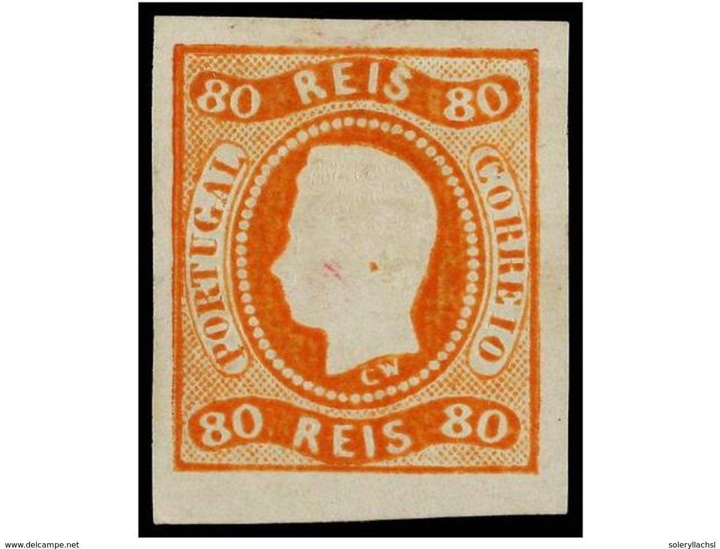 4734 * PORTUGAL. Af.24. 1866. <B>80 Reis</B> Naranja. Color Muy Fresco. MAGNÍFICO EJEMPLAR. Afinsa.450?. - Other & Unclassified