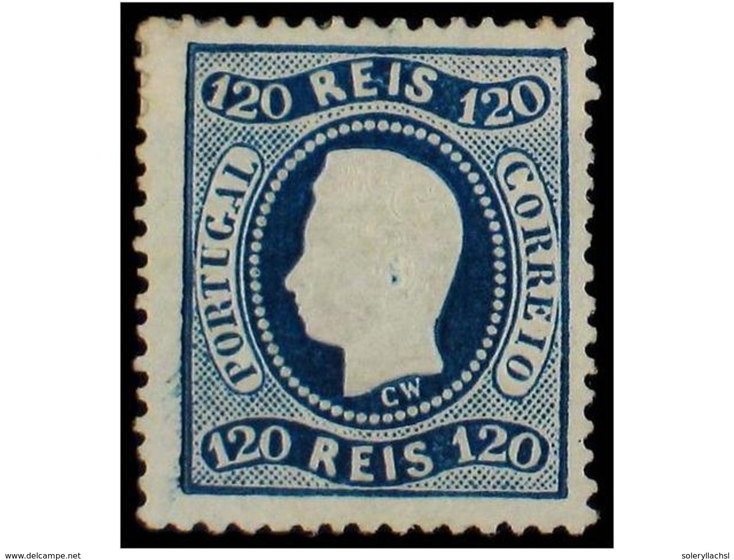 4741 * PORTUGAL. Af.34. 1867. <B>120 Reis</B> Azul. Color Y Centraje Excepcional. LUJO. Afinsa.472?. - Other & Unclassified