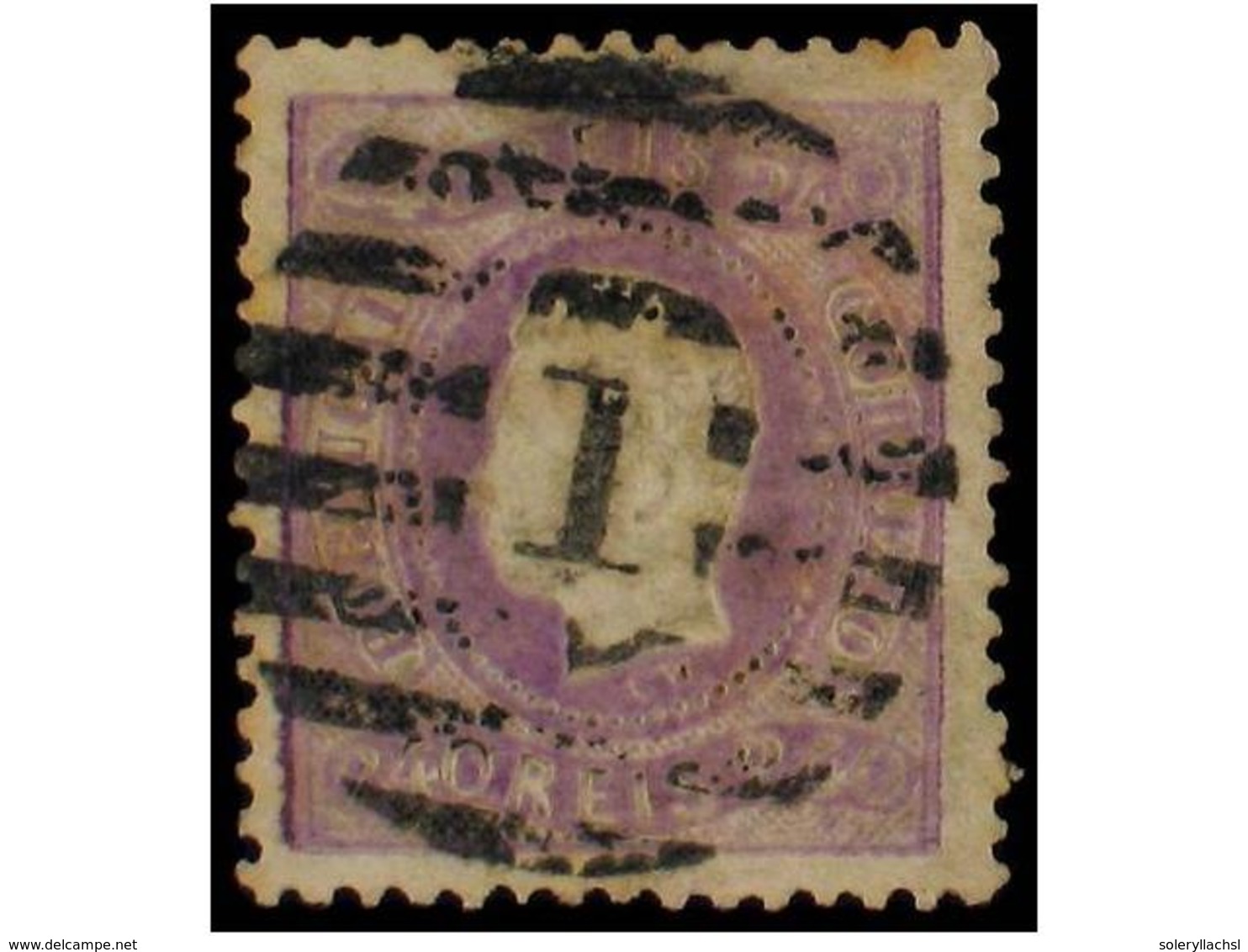 4743 °/ PORTUGAL. Af.35. 1867. <B>240 Reis</B> Lila. MUY BONITO EJEMPLAR. Afinsa.798?. - Other & Unclassified