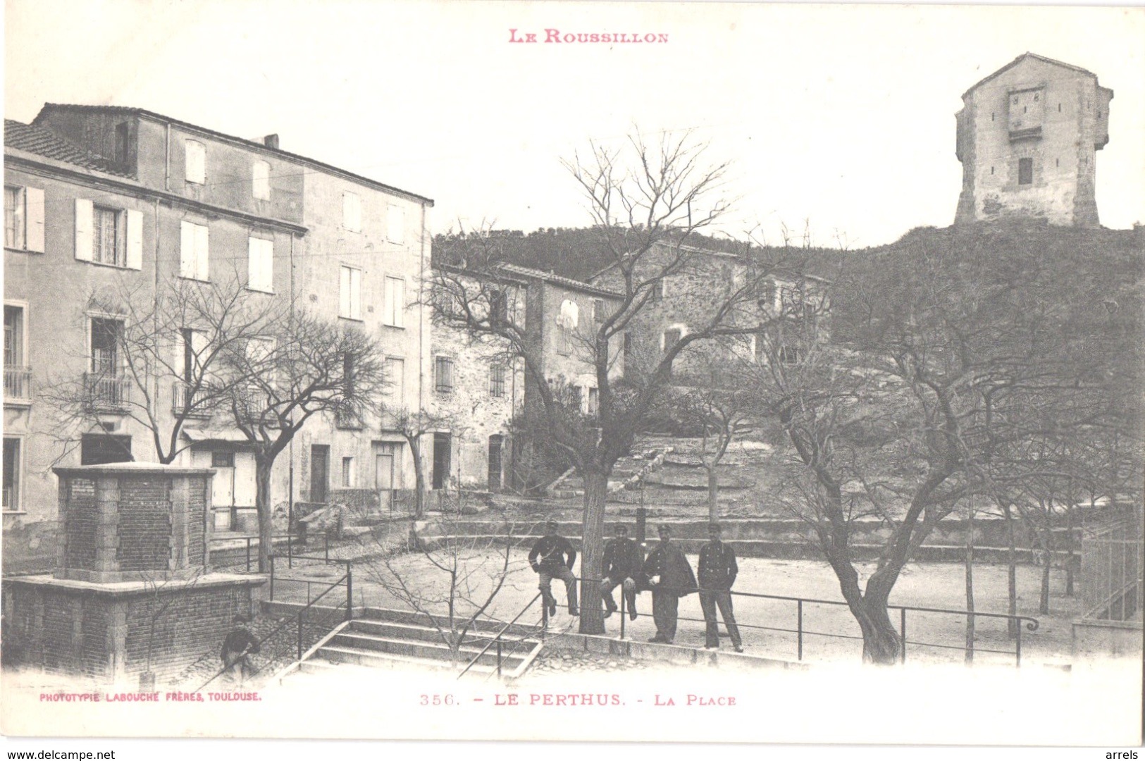 FR66 LE PERTHUS - Labouche 356 - La Place - Douanier - Blockhauss Et Phare Avion - Animée - Belle - Autres & Non Classés