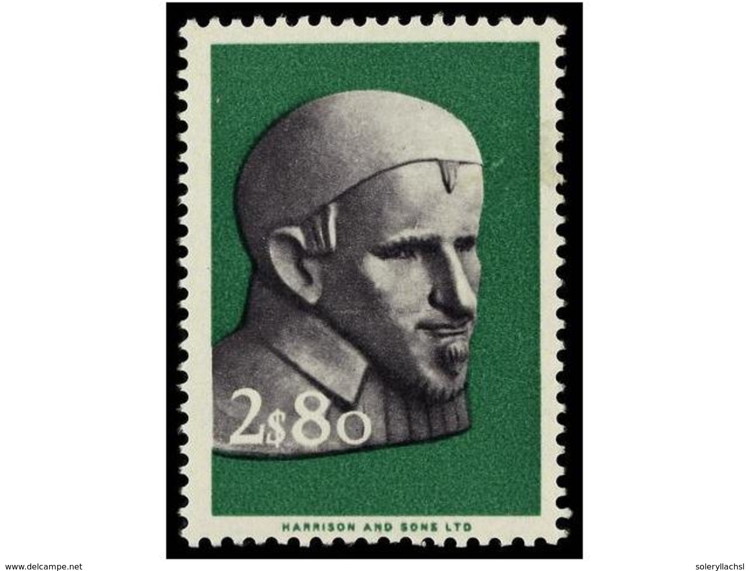 4775 ** PORTUGAL. Af.914. 1963. <B>2,80 Esc. </B>verde Y Negro <B>FALTAN LAS INSCRIPCIONES EN COLOR ORO.</B> RARISIMO. C - Other & Unclassified