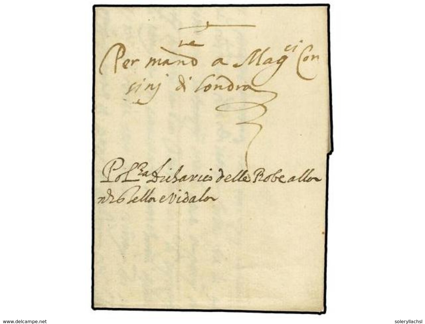 4783 PORTUGAL. 1586 (Dec 13). Entire Letter From Lisbon To London, Ex Corsini Archive, Endorsed (in Different Hand And T - Other & Unclassified
