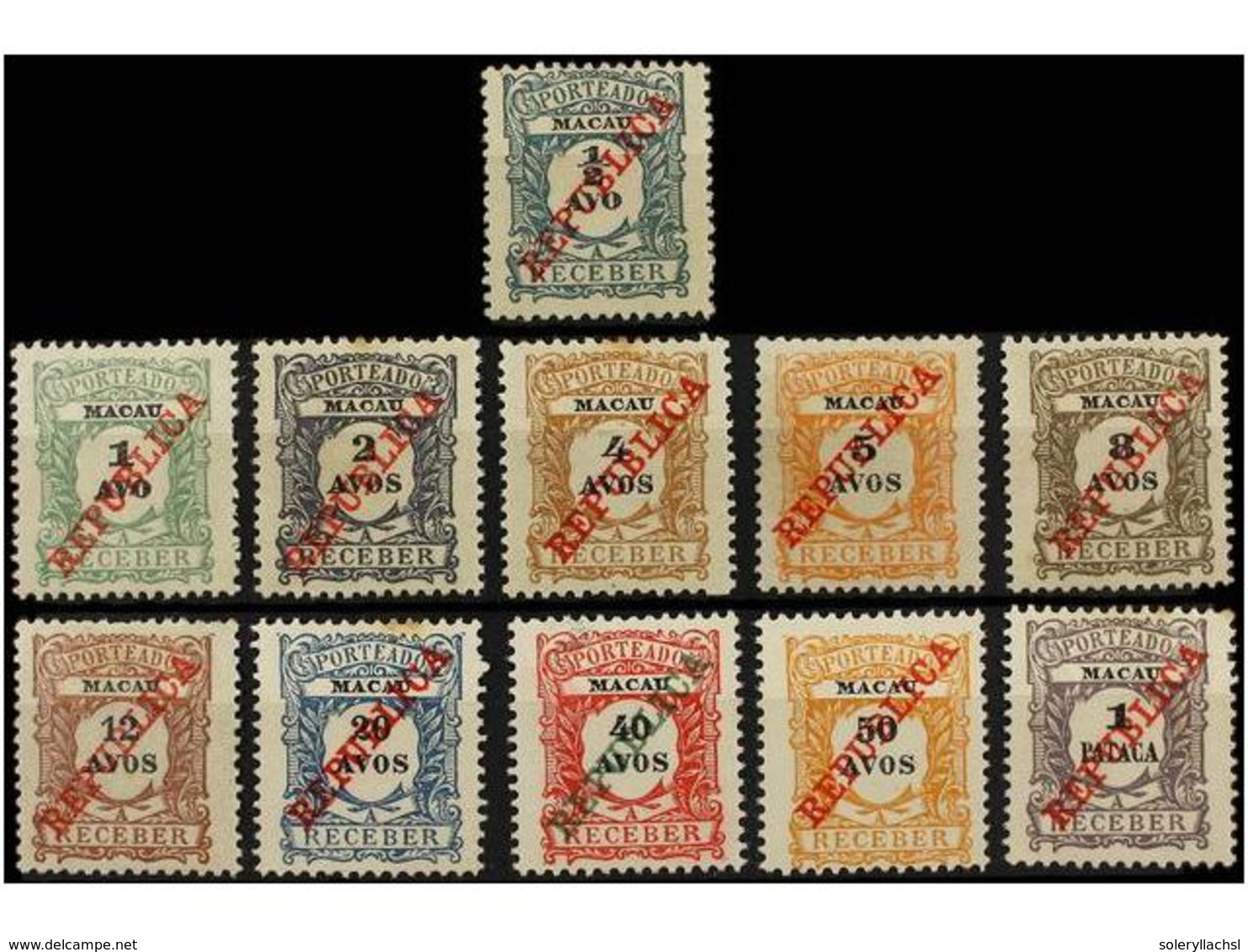 4976 (*) MACAO. Yv.T1/11. 1904. Serie Completa Sin Goma. Yvert.165?. - Other & Unclassified