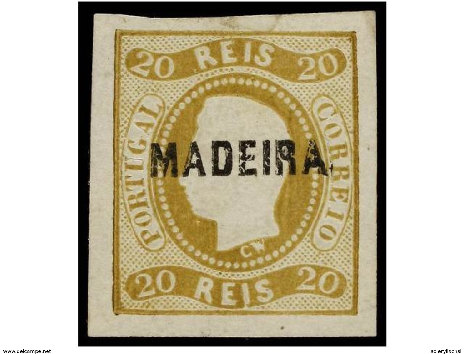 4983 * PORTUGAL: MADEIRA. Af.2. 1868-70. <B>20 Reis</B> Bistre. MAGNÍFICO EJEMPLAR. Cert. ACDP. Afinsa.225?. - Sonstige & Ohne Zuordnung