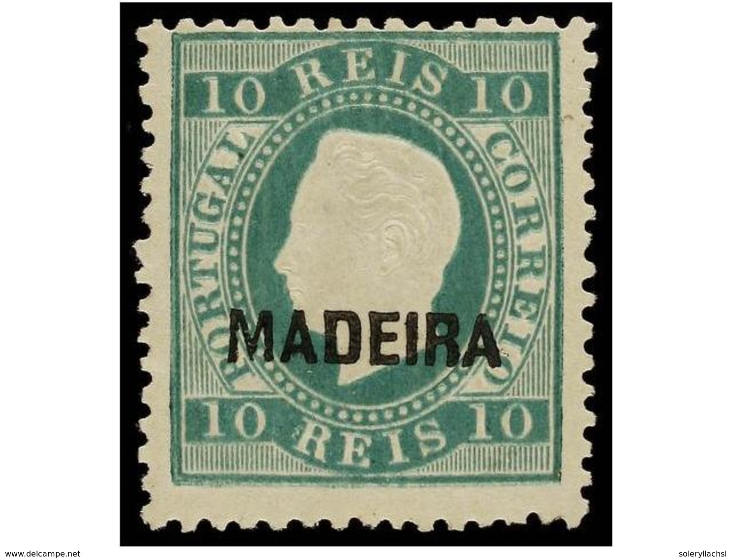 4999 (*) ESPAÑA. Af.27. 1871-79. <B>10 Reis</B> Verde Sin Goma. Cert. ACDP. Afinsa.160?. - Other & Unclassified