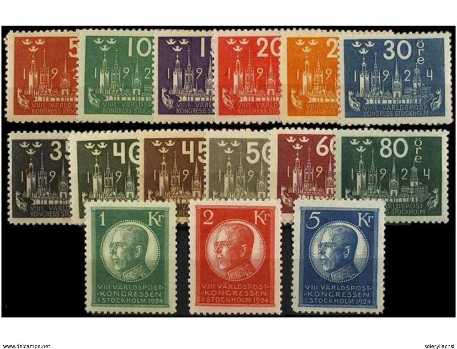 5282 * SUECIA. Yv.163A/77. 1924. COMPLETE Set. Yvert.850?. - Other & Unclassified