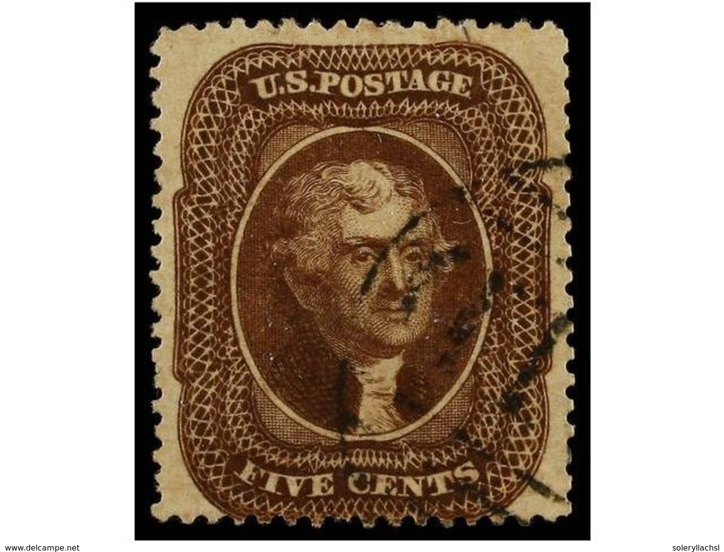 5467 ° ESTADOS UNIDOS. Sc.30A. 1860. <B>5 Cents.</B> Brown, Dark Colour. Fine. F. SORANI. Scott.300$. - Other & Unclassified