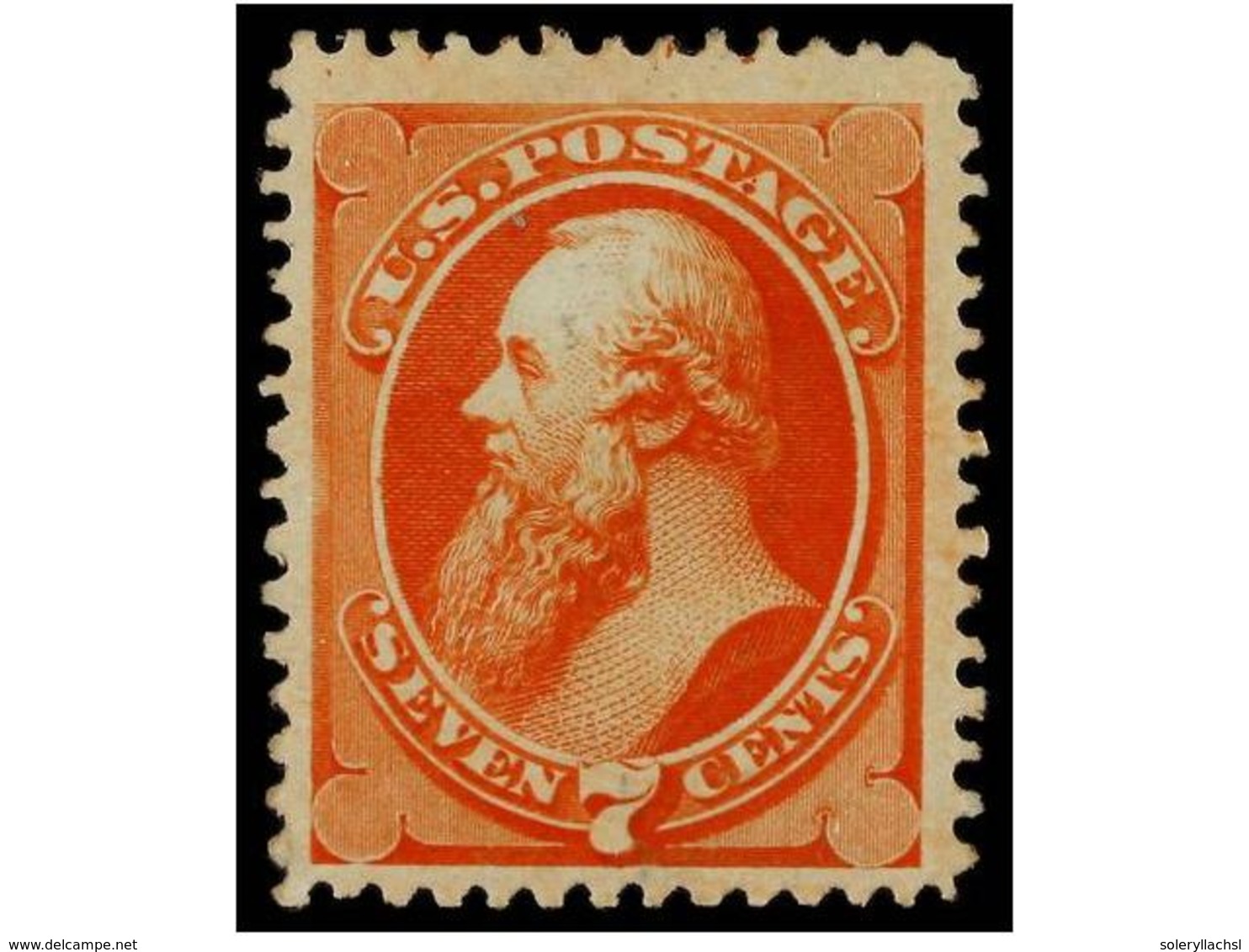 5472 (*) ESTADOS UNIDOS. Sc.160. 1873. <B>7 Cents.</B> Orange-vermeillon, Regummed, Very Well Centered. Scott.450$. - Other & Unclassified