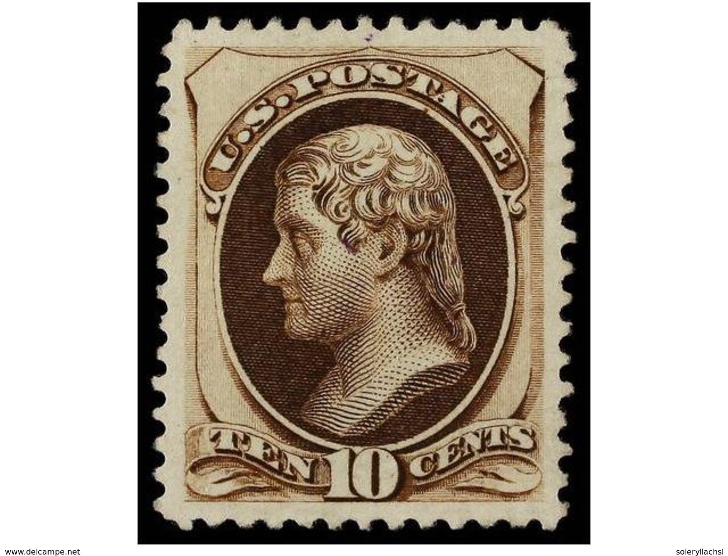 5473 (*) ESTADOS UNIDOS. Sc.161. 1873. <B>10 Cts.</B> Brown. Very Well Centered And Strong Colour, Without Gum. Scott.35 - Sonstige & Ohne Zuordnung