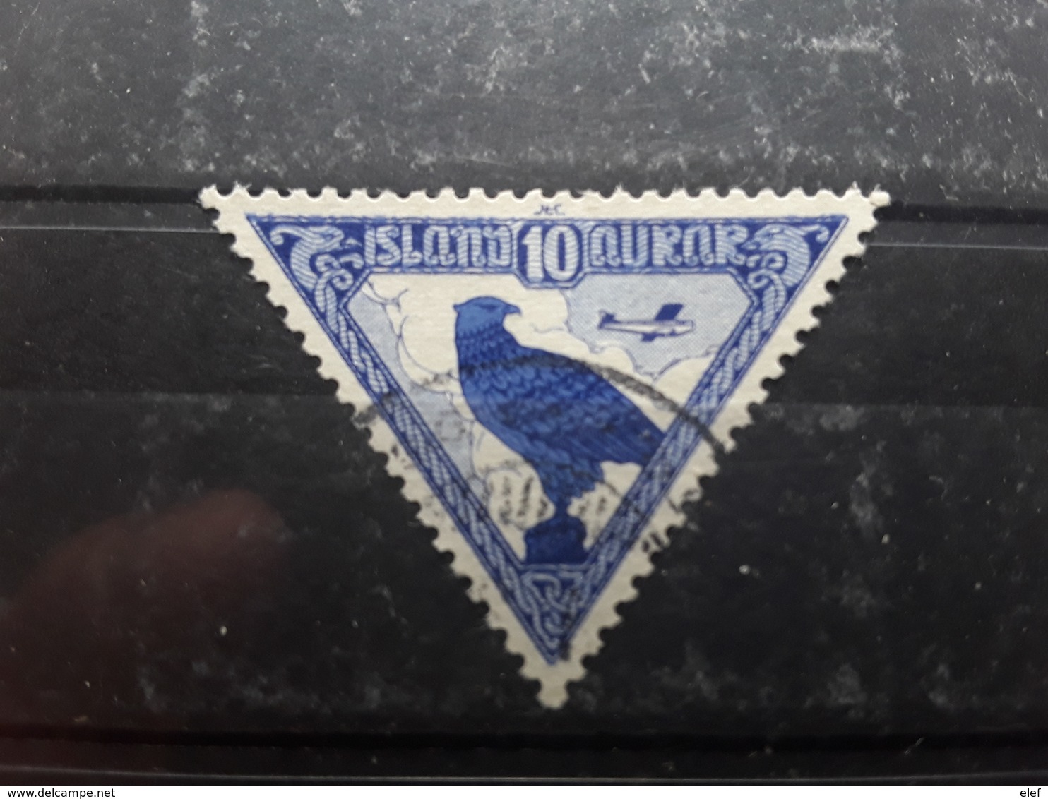 ISLAND / ISLANDE, Airmail ,Poste Aérienne 1930, Yvert No 3, 10 A Outremer, Millenaire Du Parlement, Faucon / Falcon O Tb - Poste Aérienne