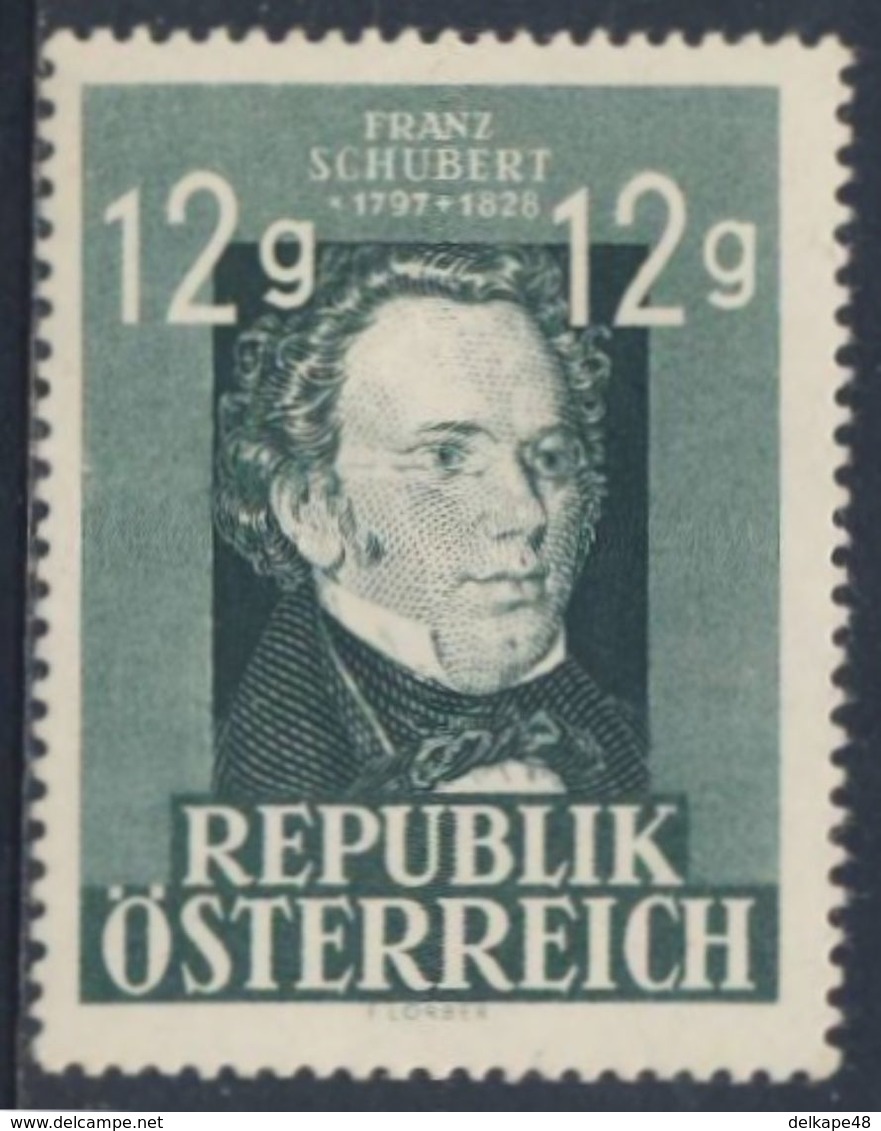 Oostenrijk Austria Österreich 1947 Mi 801 YT 665 * MH - Franz Schubert (1797-1828) Composer / Komponist / Compositeur - Muziek