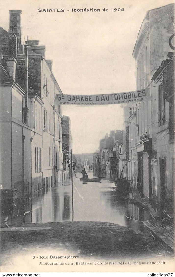 17-SAINTES-INONDATION 1904, RUE BASSOMPIERRE - Saintes