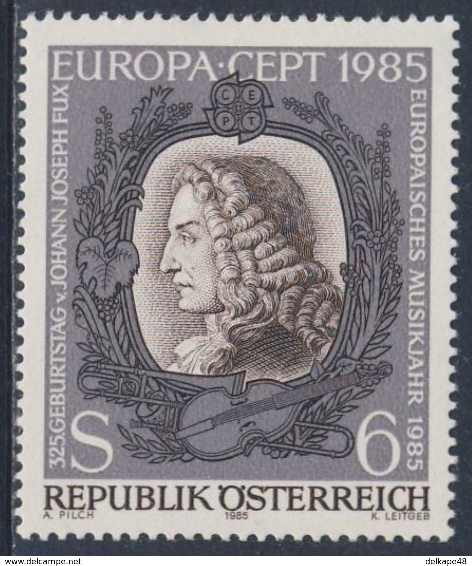 Austria Österreich 1985 Mi 1811 YT 1640 SG 2051 ** Johann Joseph Fux (1660-1741) Composer / Komponist / Compositeur - Muziek