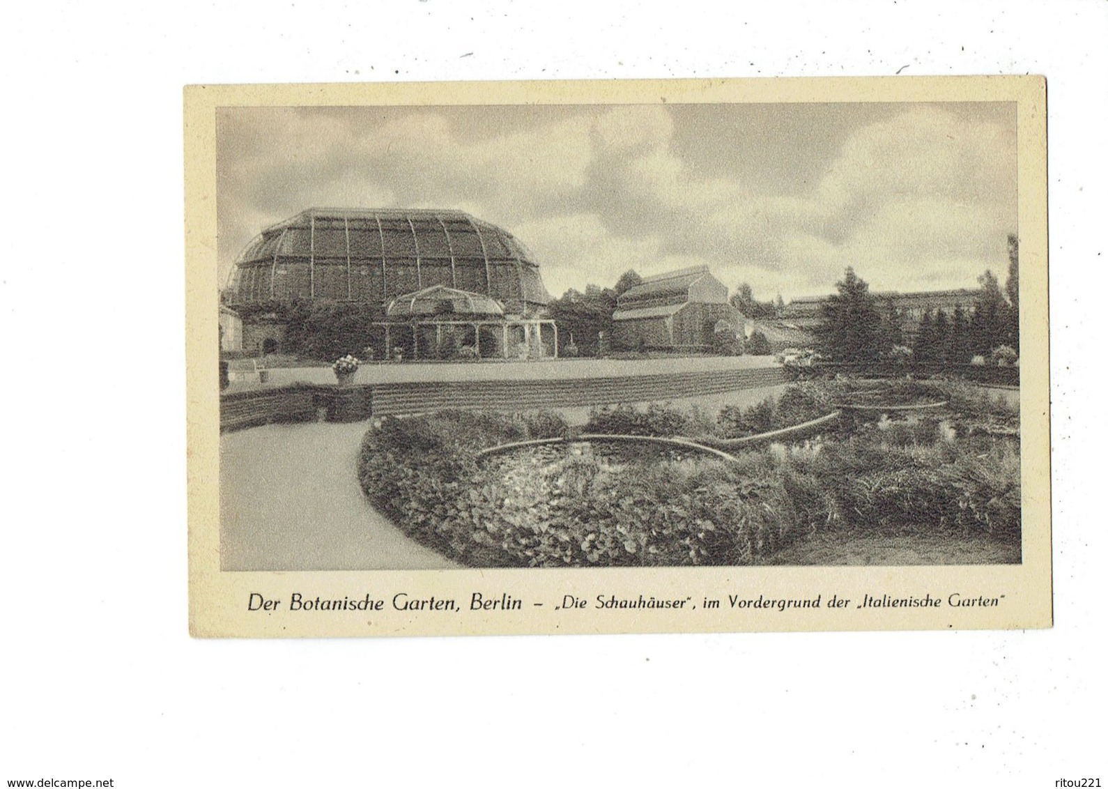Cpa - ALLEMAGNE - Berlin-Steglitz, Botanische Garten, Schauhäuser - Jardin Serres - Steglitz