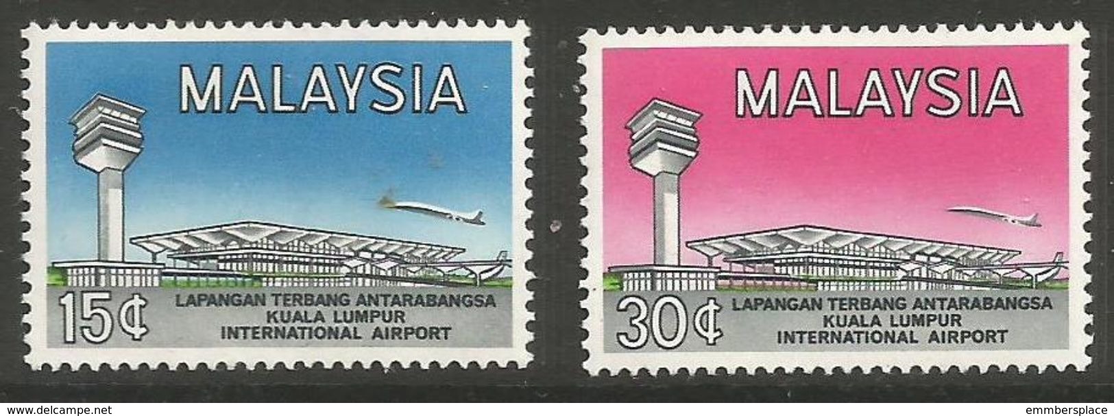 Malaysia - 1965 Kuala Lumpur Airport MNH **    SG 18-9 - Malesia (1964-...)