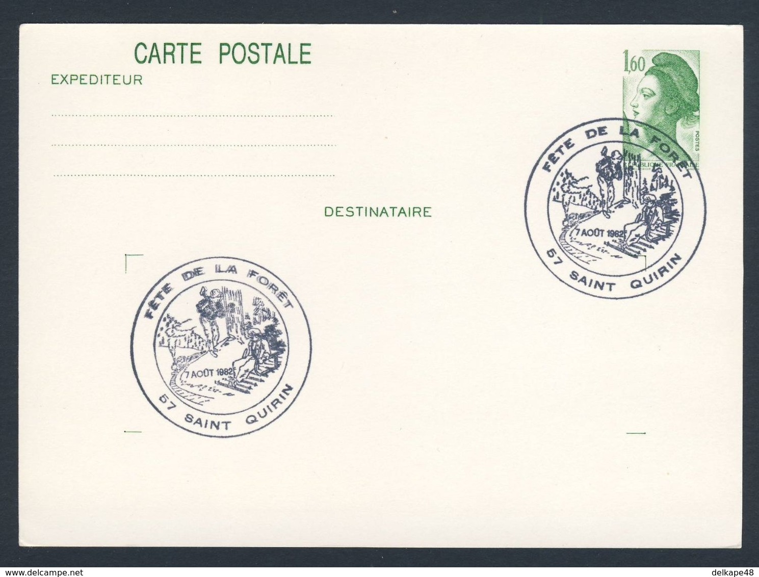 France Rep. Française 1982 Card / Karte / Carte Postale - Fête De La Forêt, Saint Quirin - Tourism Railway / Waldbahn - Treinen