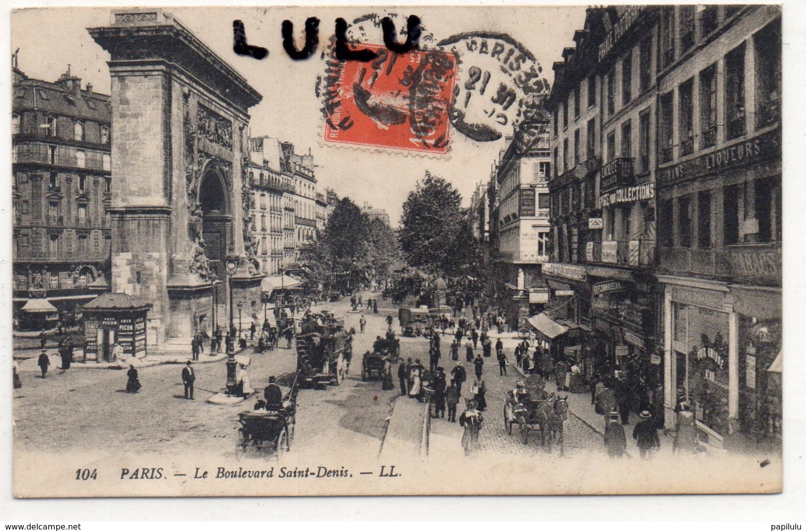 DEPT 75 : Paris 10 : édit. L L N° 104 : Le Boulevard Saint Denis - District 10