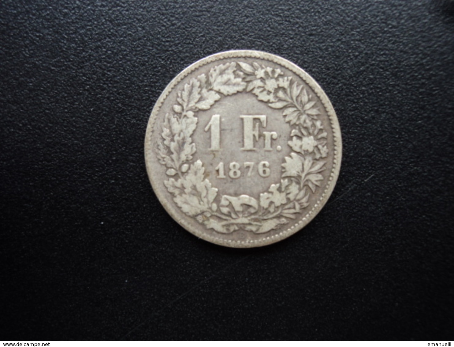 SUISSE : 1 FRANC   1876 B    KM 24    TB / TTB - 1 Franken