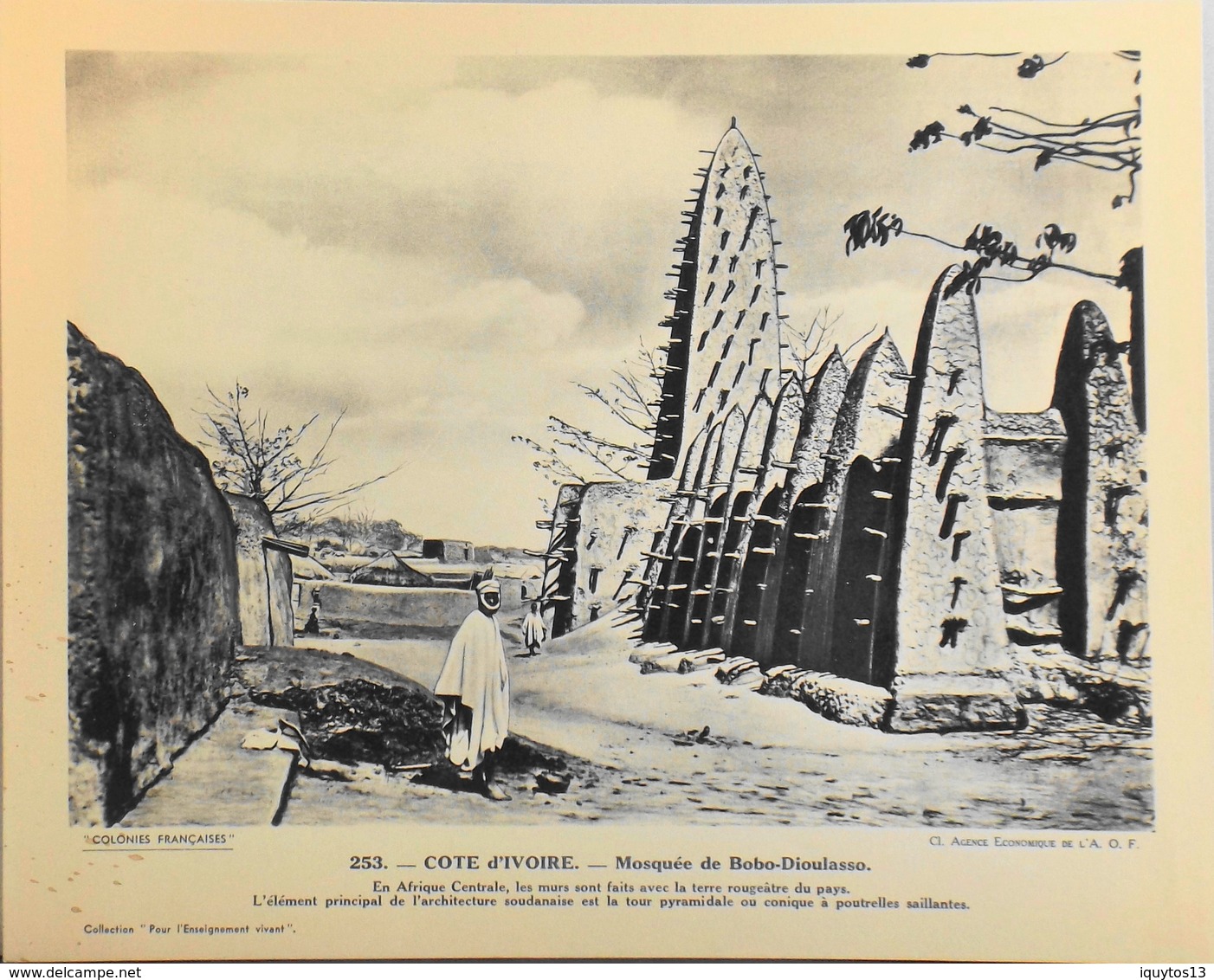 COTE D'IVOIRE - N°253 Mosquée De BOBO-DIOULASSO - Collection "Pour L'Enseignement Vivant" - Colonies Françaises - TBE - Collections