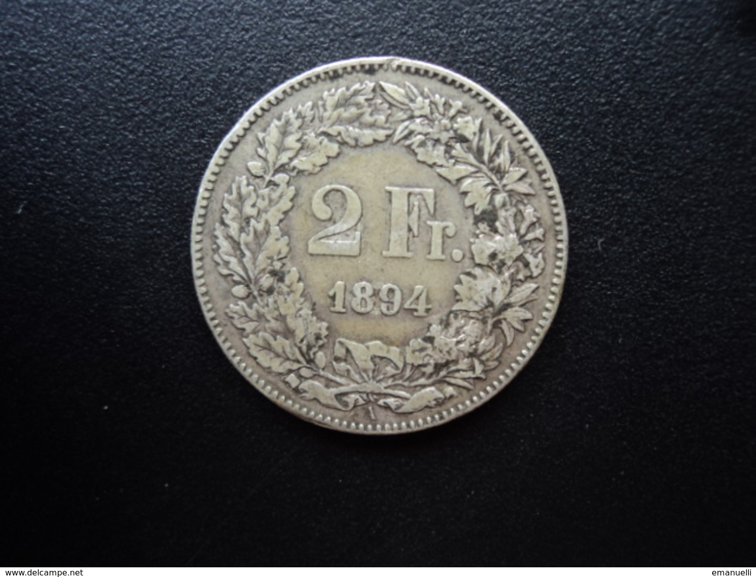 SUISSE : 2 FRANCS   1894 A    KM 21     TB+ / TTB - 2 Francs