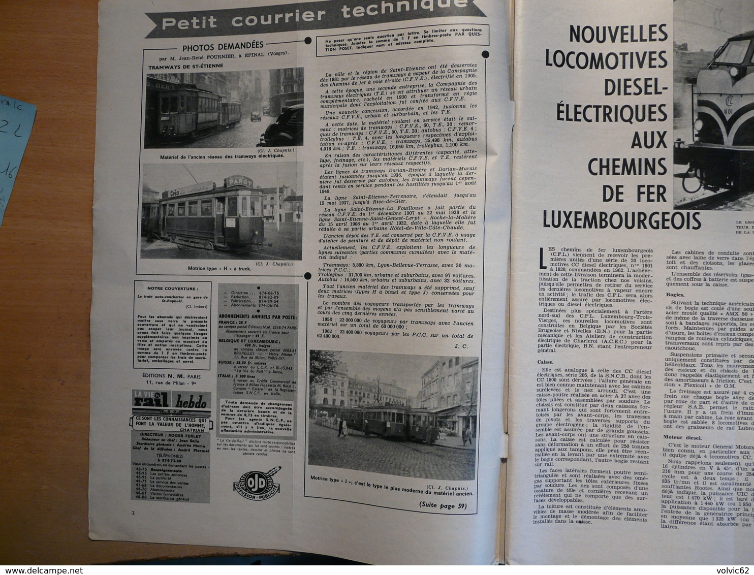 Vie Du Rail 944 1964 Ruoms Vallon  Saint Raphael Valescure Academie Française  Louis Armand La Gare De Fréjus - Treinen