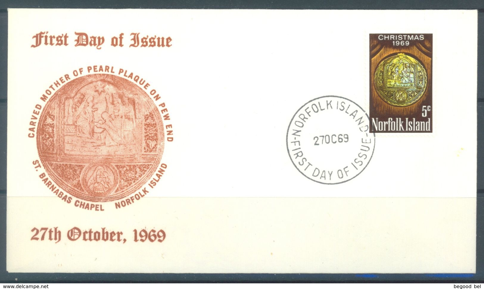 NORFOLK ISLAND - FDC - 27.10.1969  - Yv 104 ASC 105 - Lot 17480 - Ile Norfolk