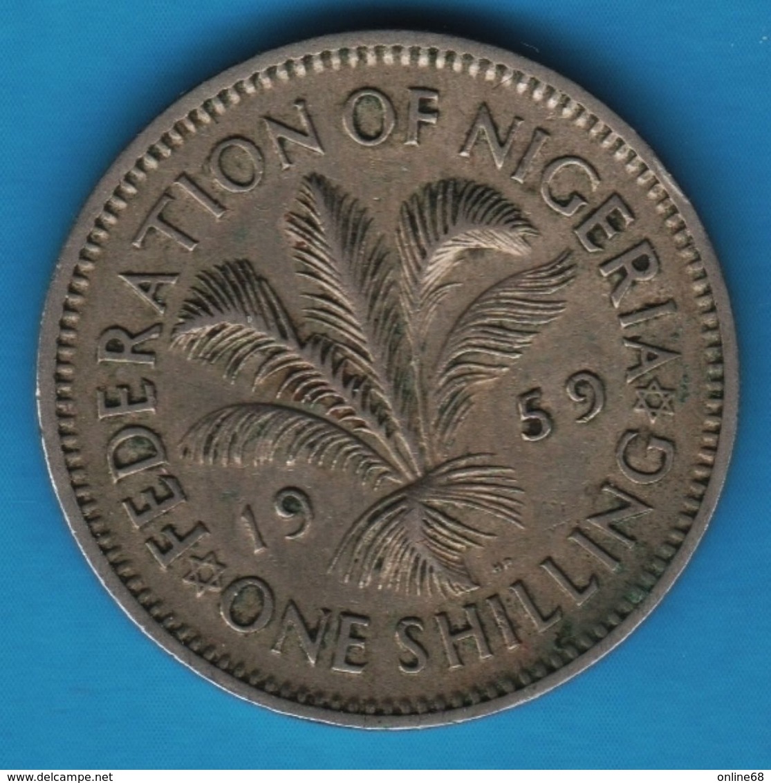 NIGERIA 1 SHILLING 1959 KM# 5 Elizabeth II - Nigeria