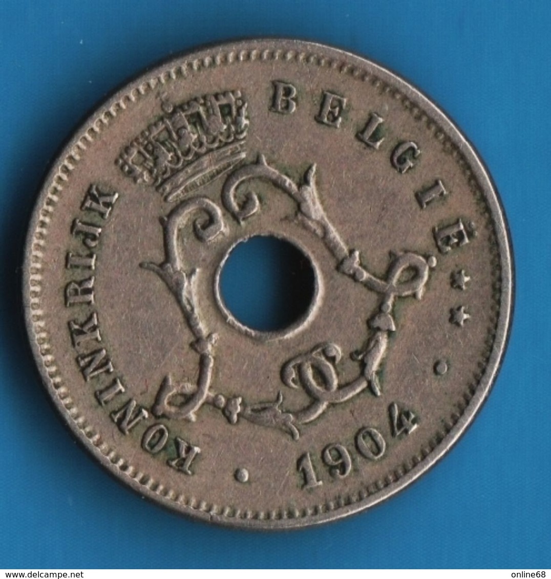 BELGIQUE 5 CENTIMES 1904 KM# 55 KONINKRIJK BELGIË - 5 Centimes