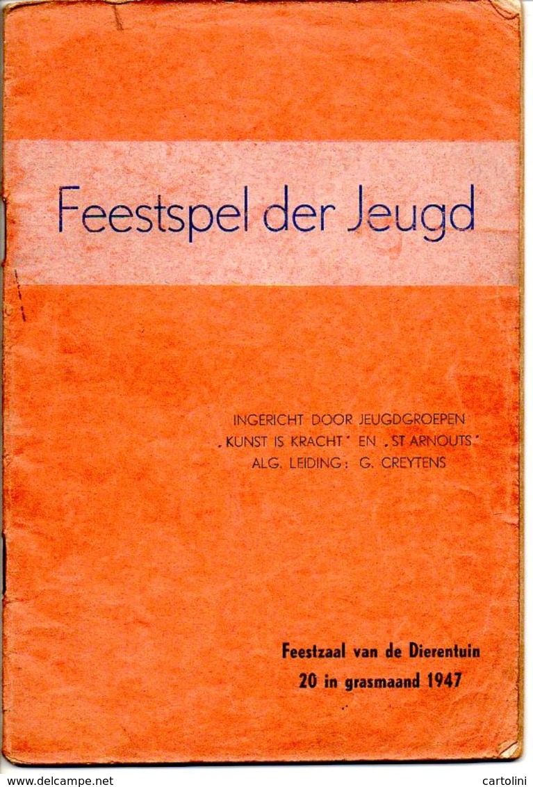 Liederen Met Partituur  Feestspel  Der Jeugd Dierentuin Antwerpen  Blz 32 Boekje - Anciens