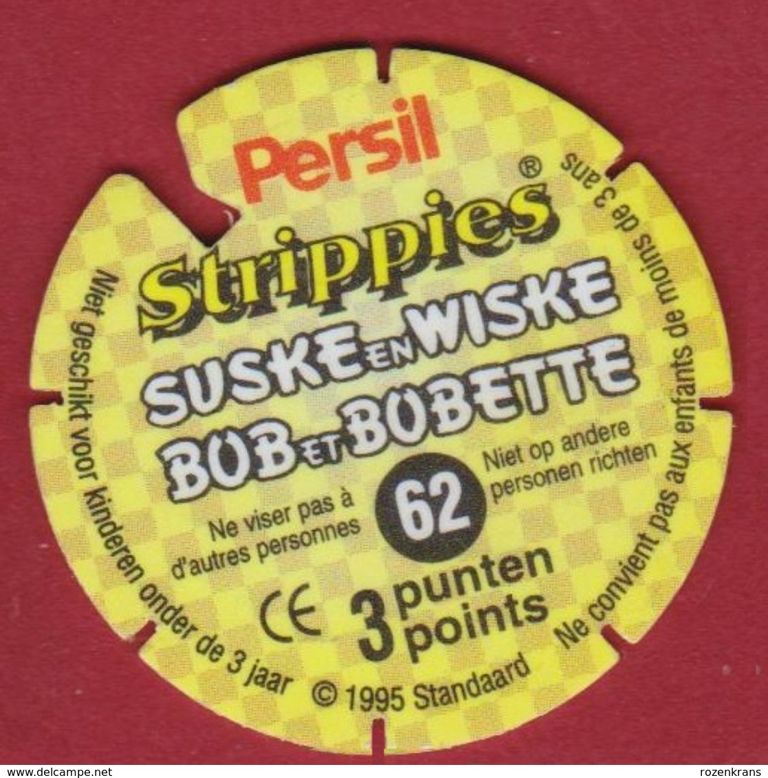 1995 Flippo Nr. 62 Persil Strip Stripfiguur Suske En Wiske Vandersteen Willy Comics Bande Dessinée - Autres & Non Classés