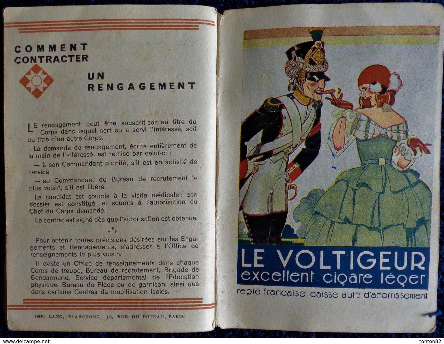 Calendrier du Soldat Français - 1935 / 1937 .