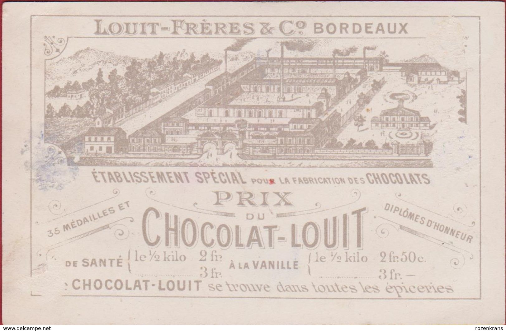 Chromo (Liebig Style) Chocolade Chocolat Louis Freres Bordeaux Philippe De Girard Reclame Publicite Pub - Louit