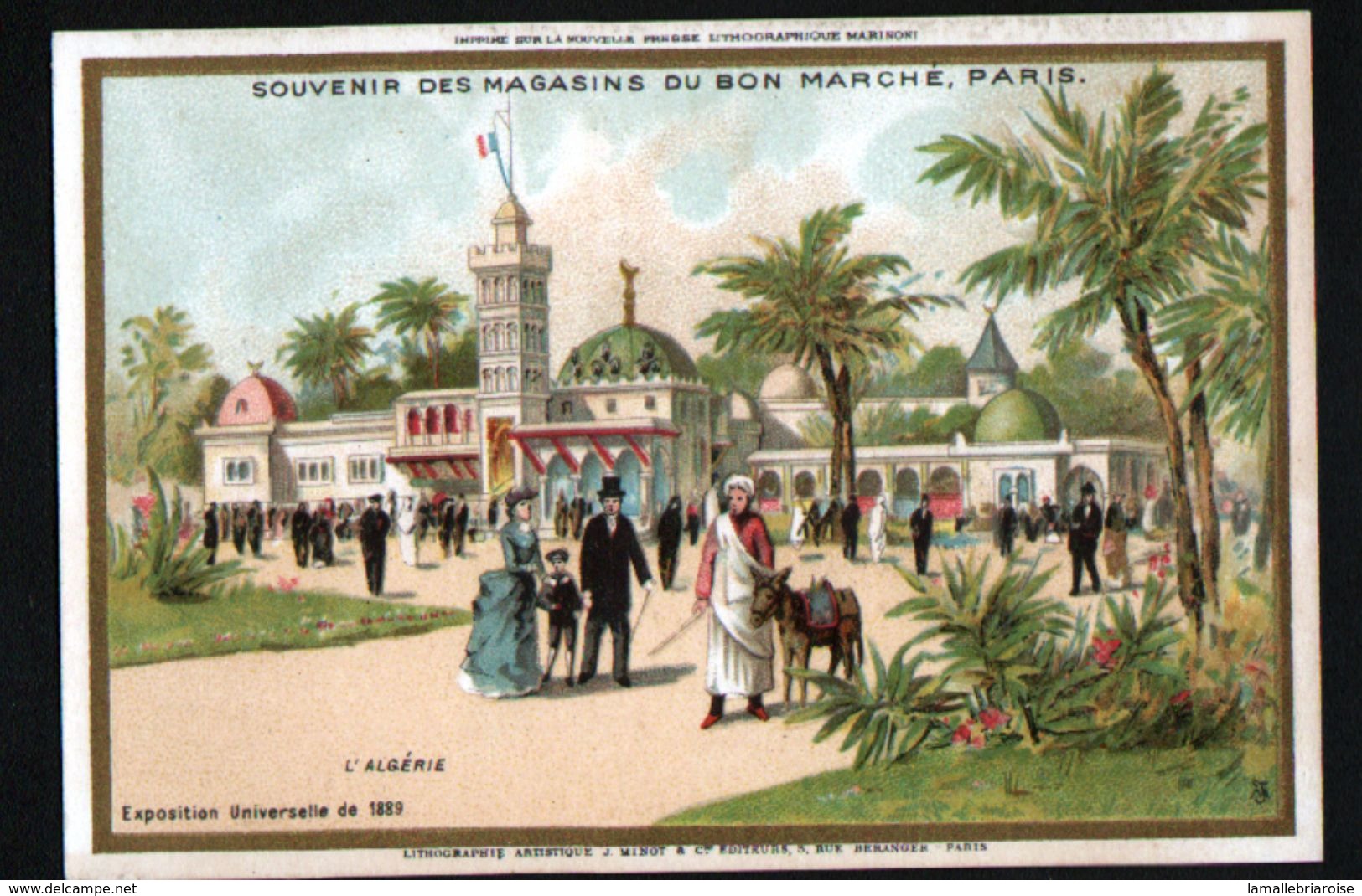 Chromo Au Bon Marche, MI1, Exposition Universelle 1889, L'Algerie - Au Bon Marché