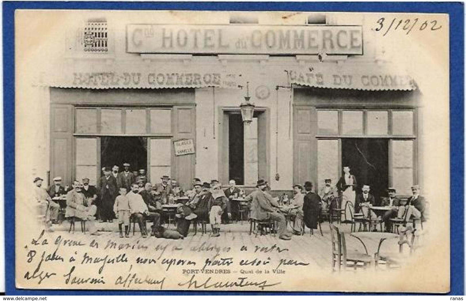 CPA Publicité Publicitaire Réclame Circulé Shop Front Commerce Café Port Vendres - Port Vendres