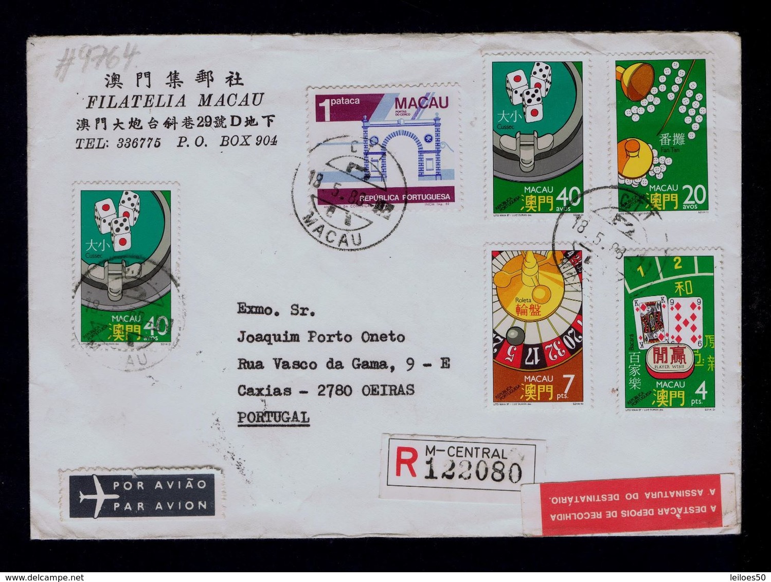 Games Jeux De Hasard Gambling Glücksspiele Casino Macao Macau Cover 1988 Portugal #9764 - Non Classés