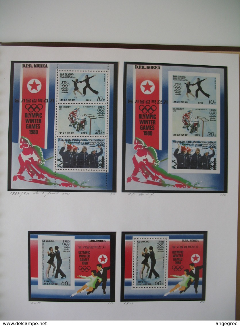 Corée Koréa    Neuf ** MNH   1980  Dentelé Et Non Dentelé / Imperf - Hiver 1980: Lake Placid