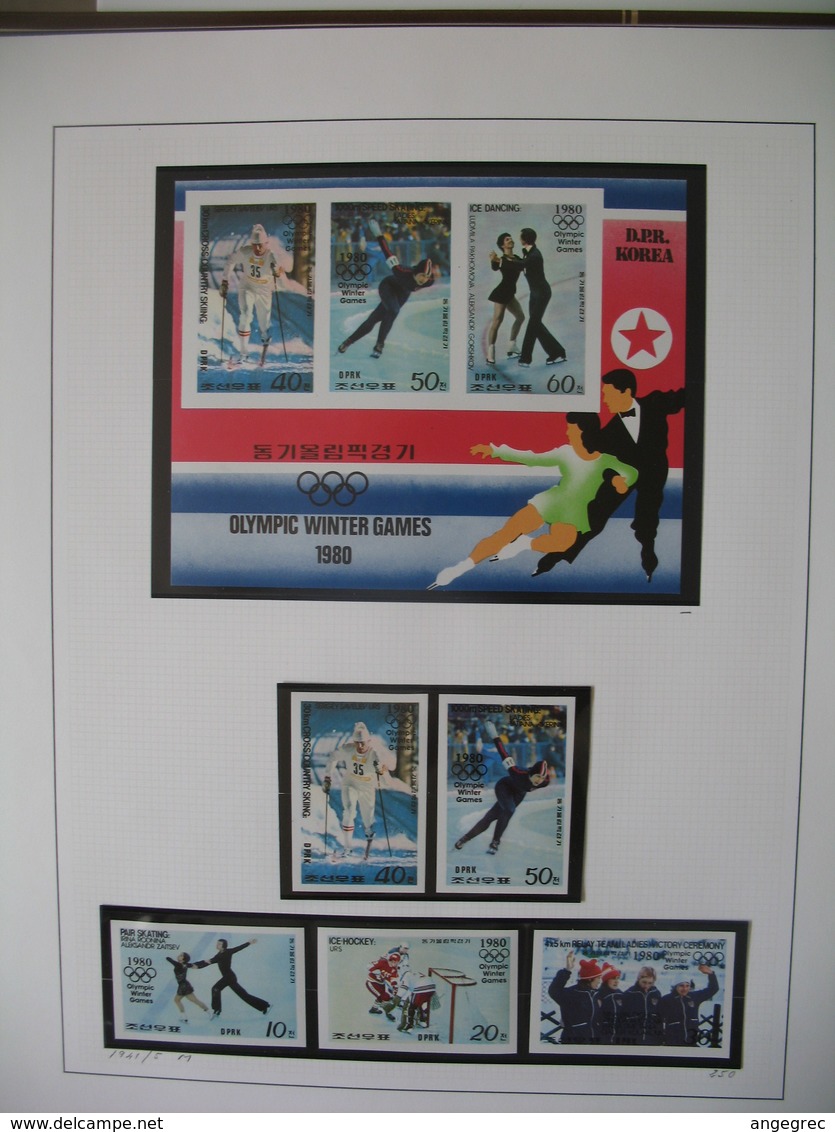 Corée Koréa    Neuf ** MNH   1980  Dentelé Et Non Dentelé / Imperf - Hiver 1980: Lake Placid