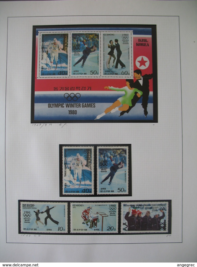 Corée Koréa    Neuf ** MNH   1980  Dentelé Et Non Dentelé / Imperf - Hiver 1980: Lake Placid