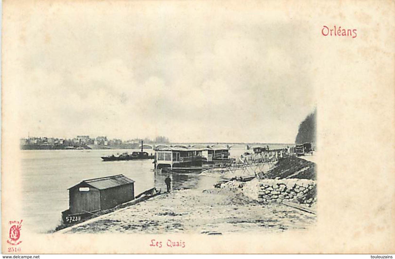 18-4478 : ORLEANS. BORDS DE LOIRE. LES QUAIS. CARTE PRECURSEUR. - Orleans