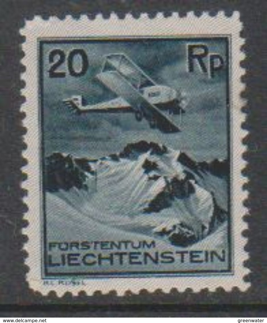 Liechtenstein 1930 Airmail 20Rp * Mh (= Mint, Hinged) (39544S) - Aéreo