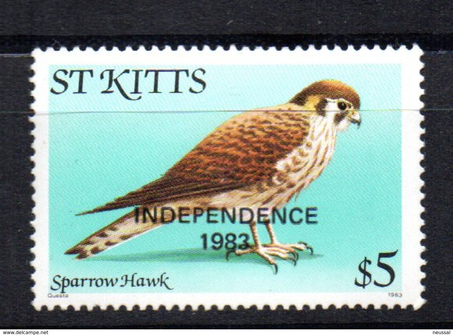 Sello Nº 544 St. Kitts - Águilas & Aves De Presa