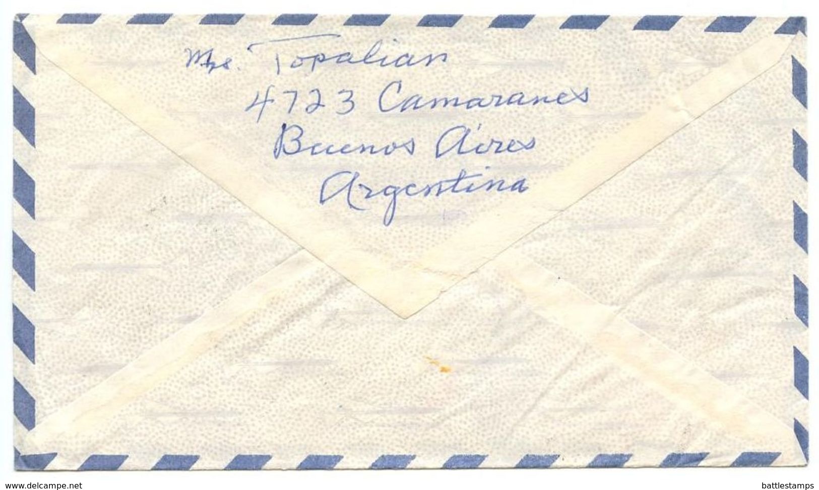 Argentina 1975 Airmail Cover Buenos Aires To Birmingham, Michigan - Covers & Documents
